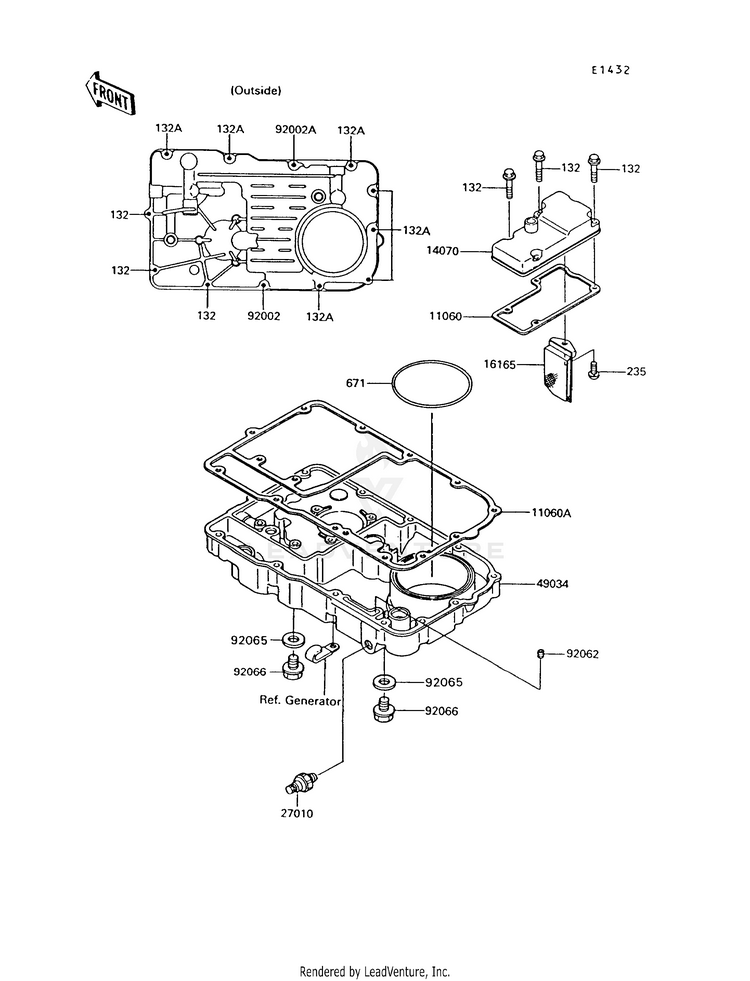 Breather Cover/Oil Pan Schematic
