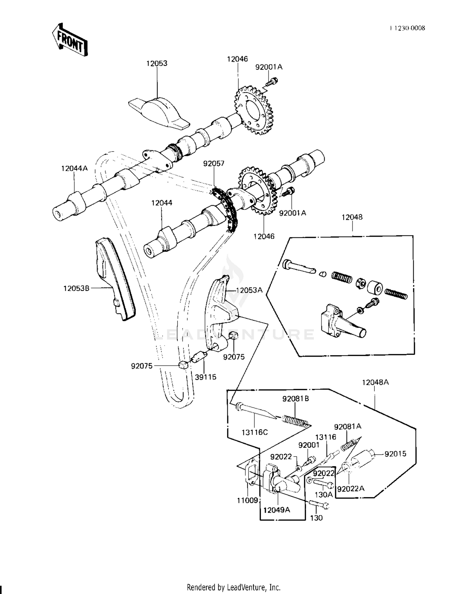 CAMSHAFTS/CHAIN/TENSIONER ('81-'83 H2/H3