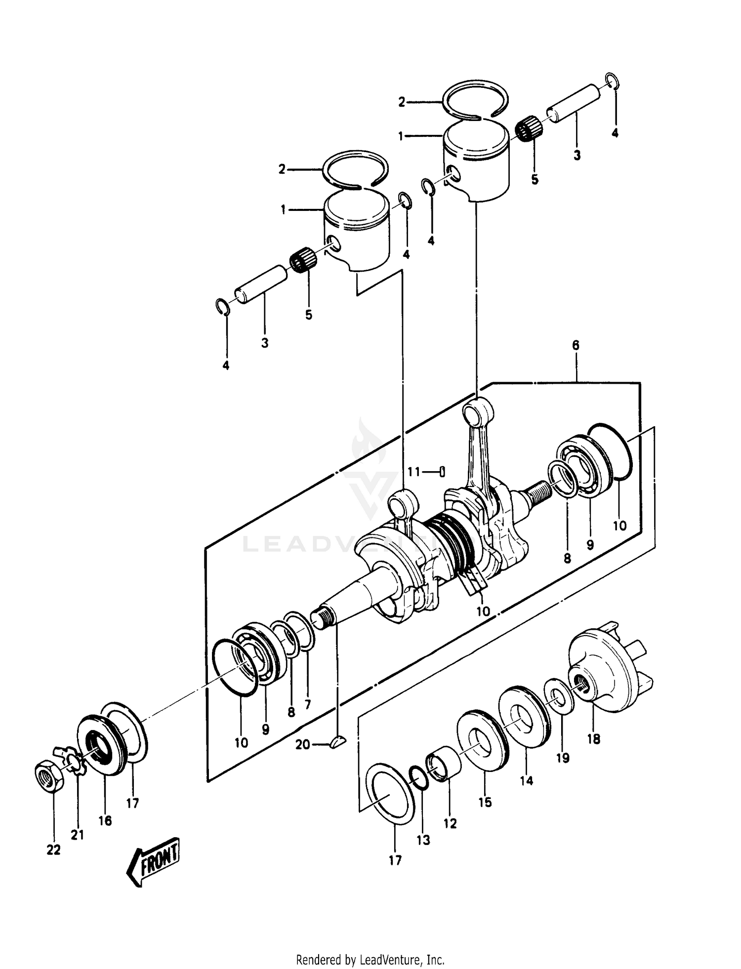 CRANKSHAFT/PISTONS