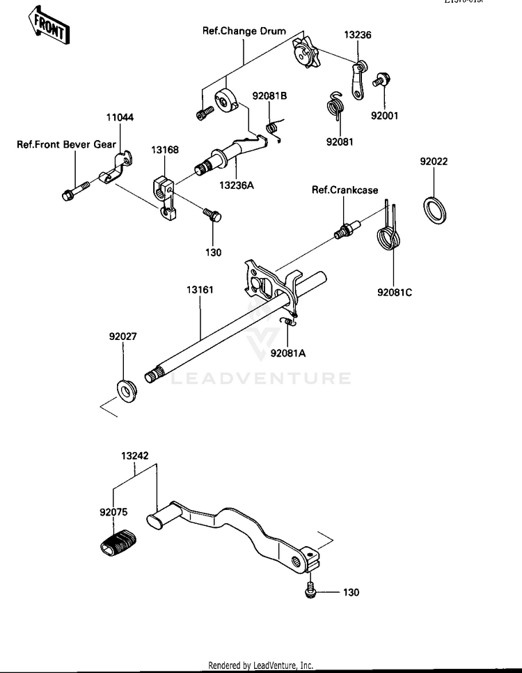 Gear Change Mechanism Schematic