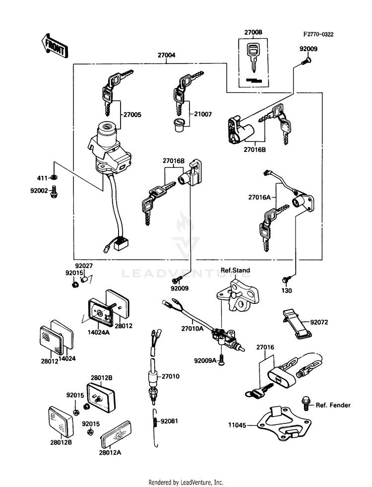 Ignition Switch/Locks/Reflectors Schematic