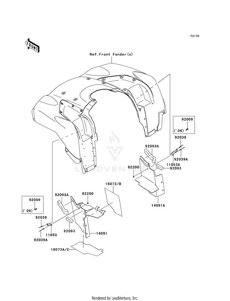 Flap KVF750A7F Brute Force 750 4x4i (2007) Schematic