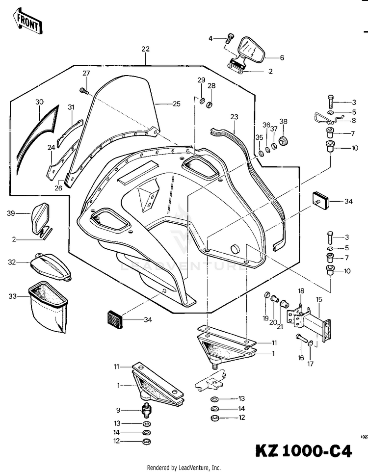 Fairing (Kz1000-C4) Schematic
