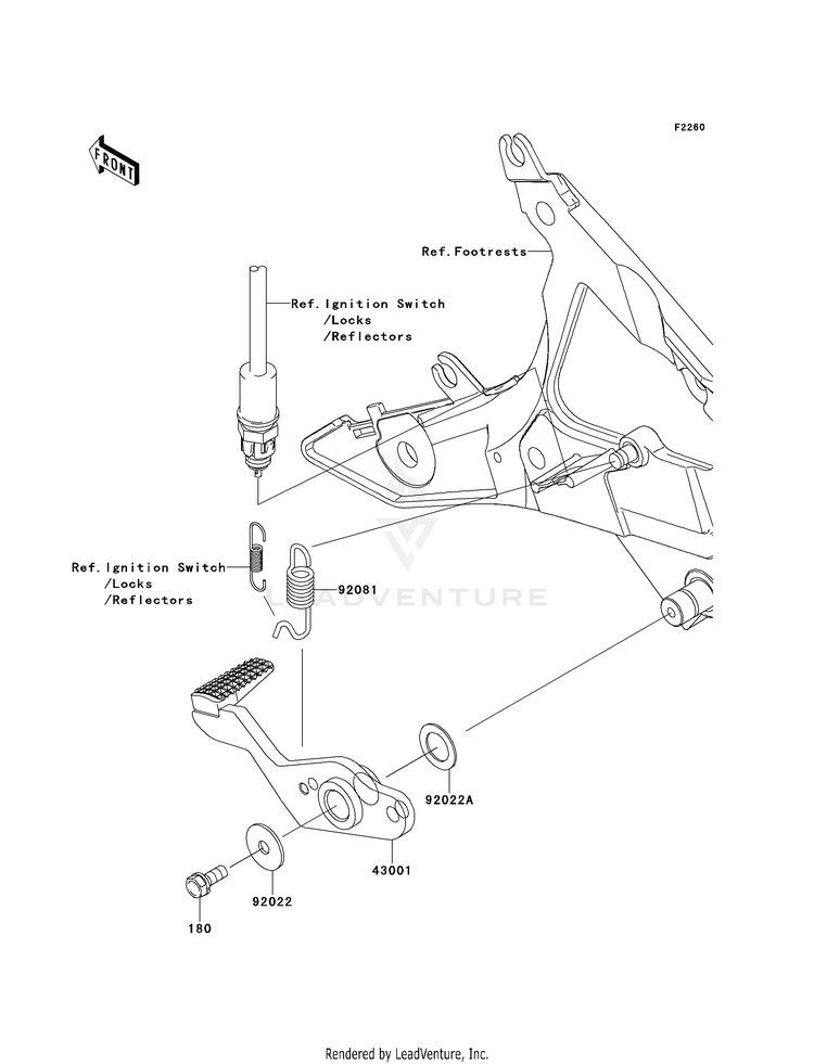 Brake Pedal/Torque Link Schematic
