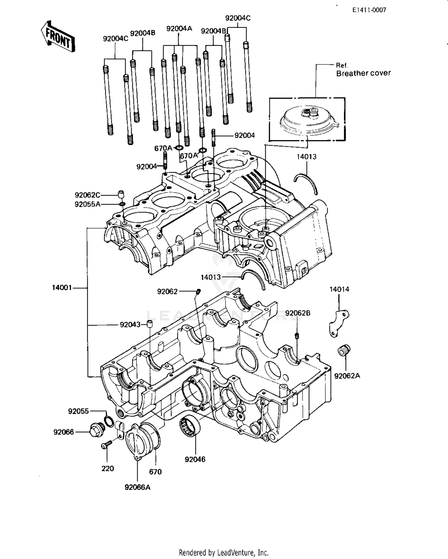 CRANKCASE ('82-'83 C3/C4)