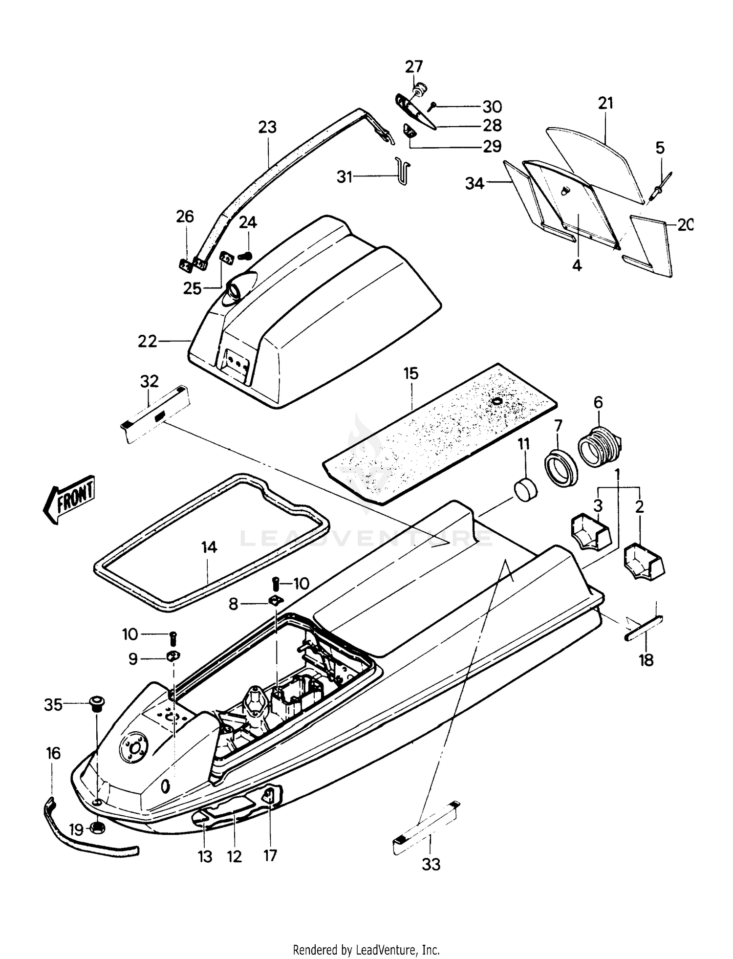 HULL/ENGINE HOOD (JS440-A11/A12/A13)