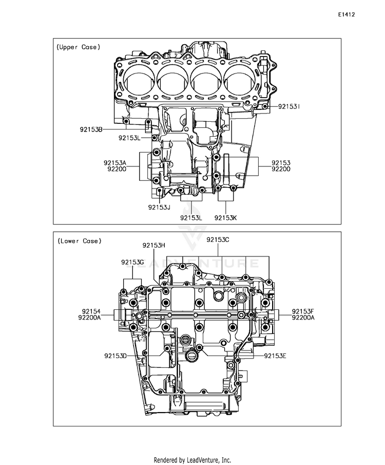 Crankcase Bolt Pattern Schematic