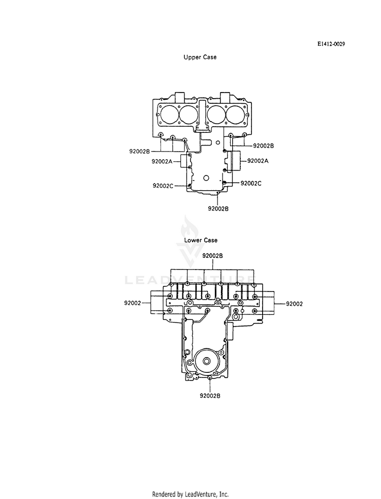 Crankcase Bolt Pattern Schematic