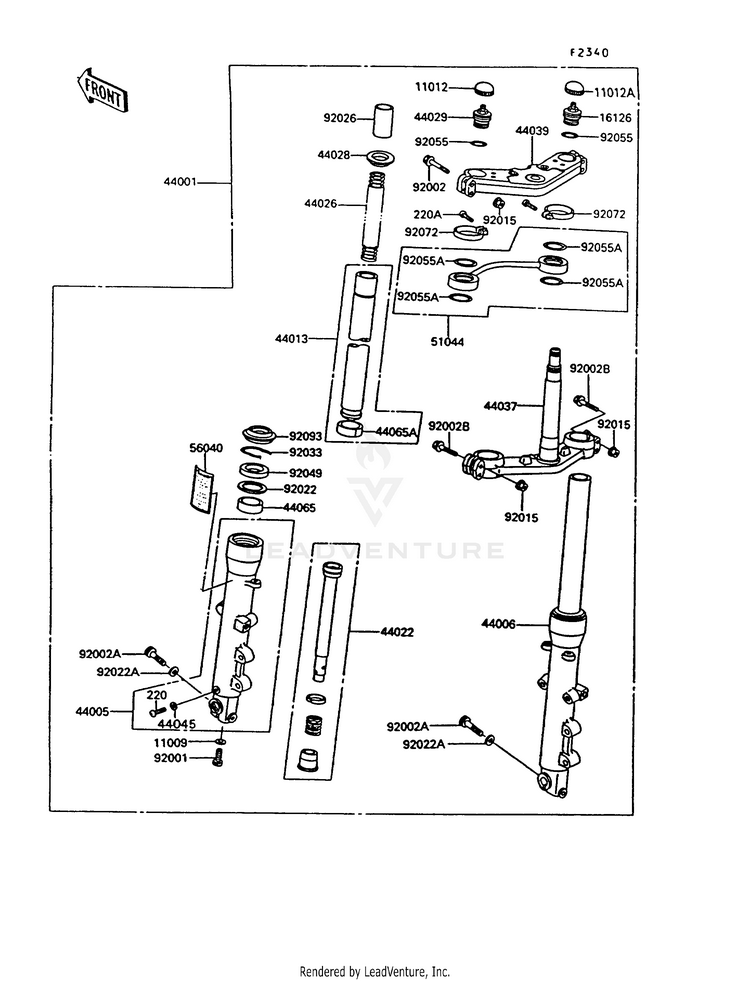 Front Fork (Zg1000-A7/A8) Schematic