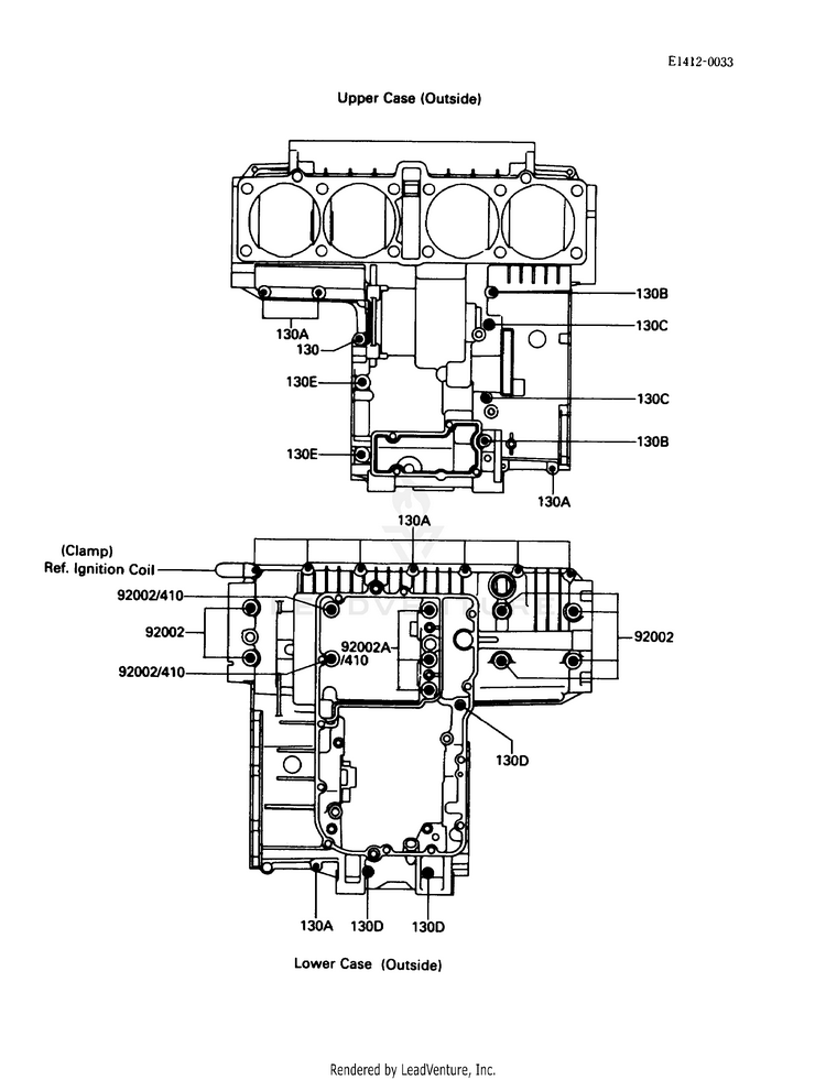 Crankcase Bolt Pattern Schematic