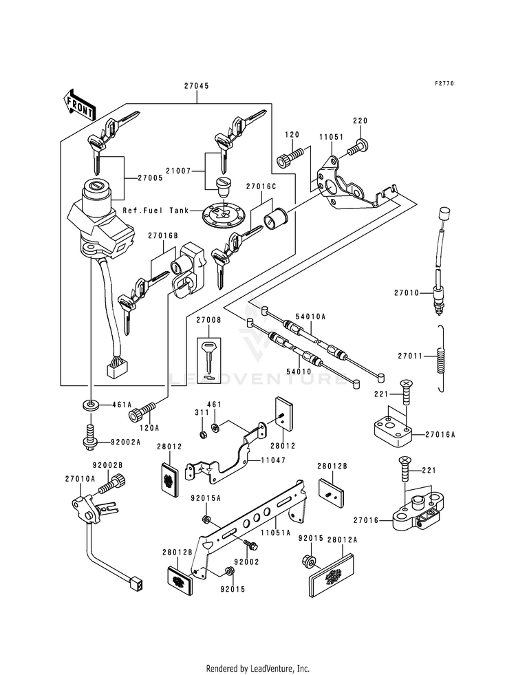 Ignition Switch/Locks/Reflectors Schematic