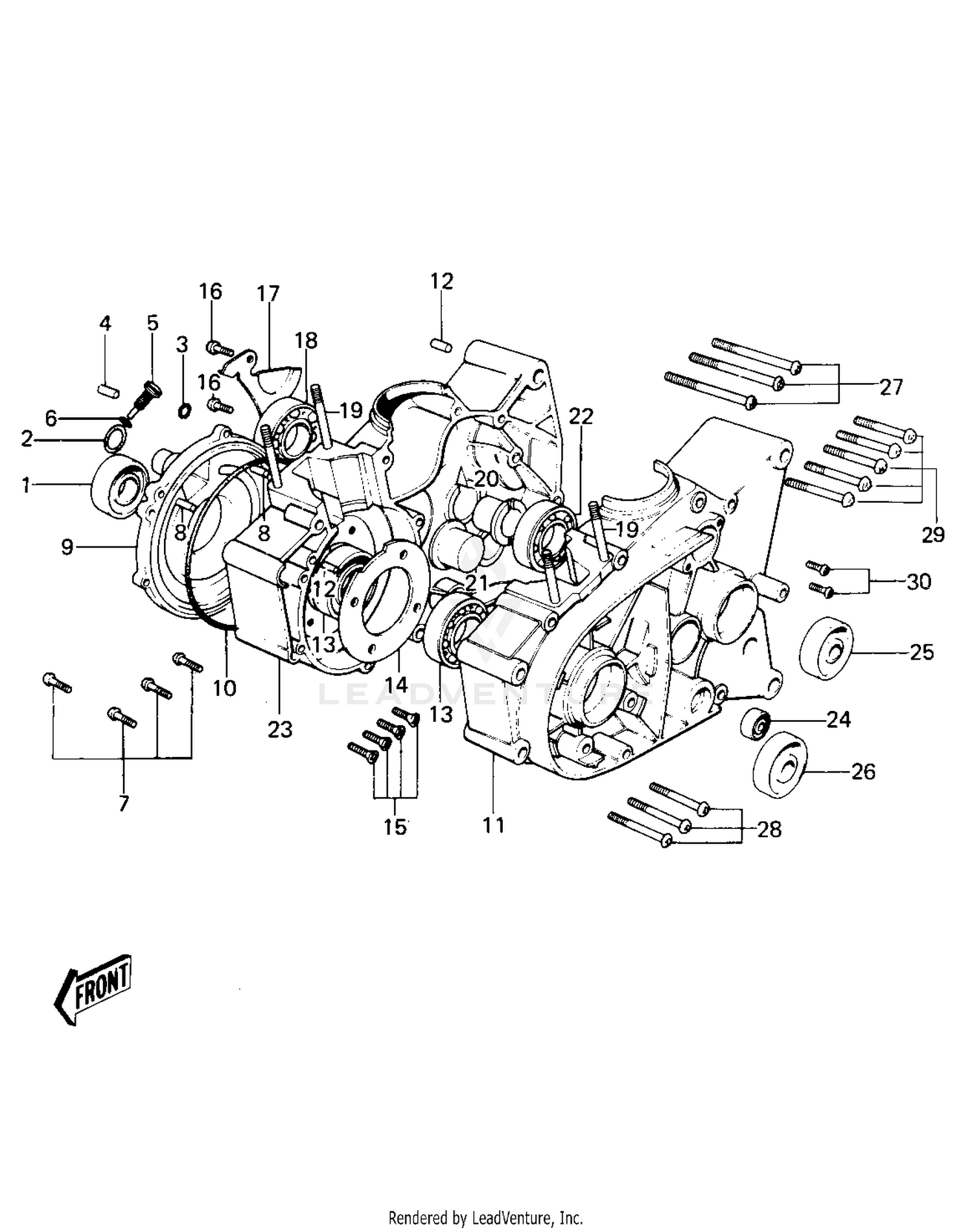 CRANKCASE (KE100-A5/A6)