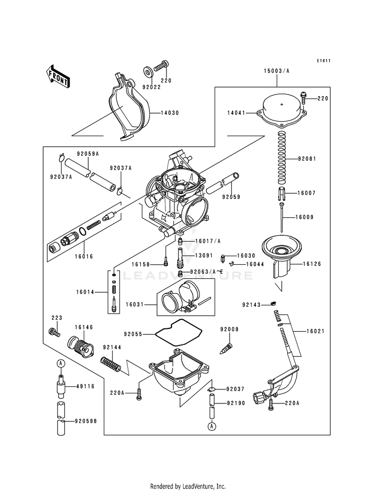 Carburetor (-Lf400ae532917) Schematic