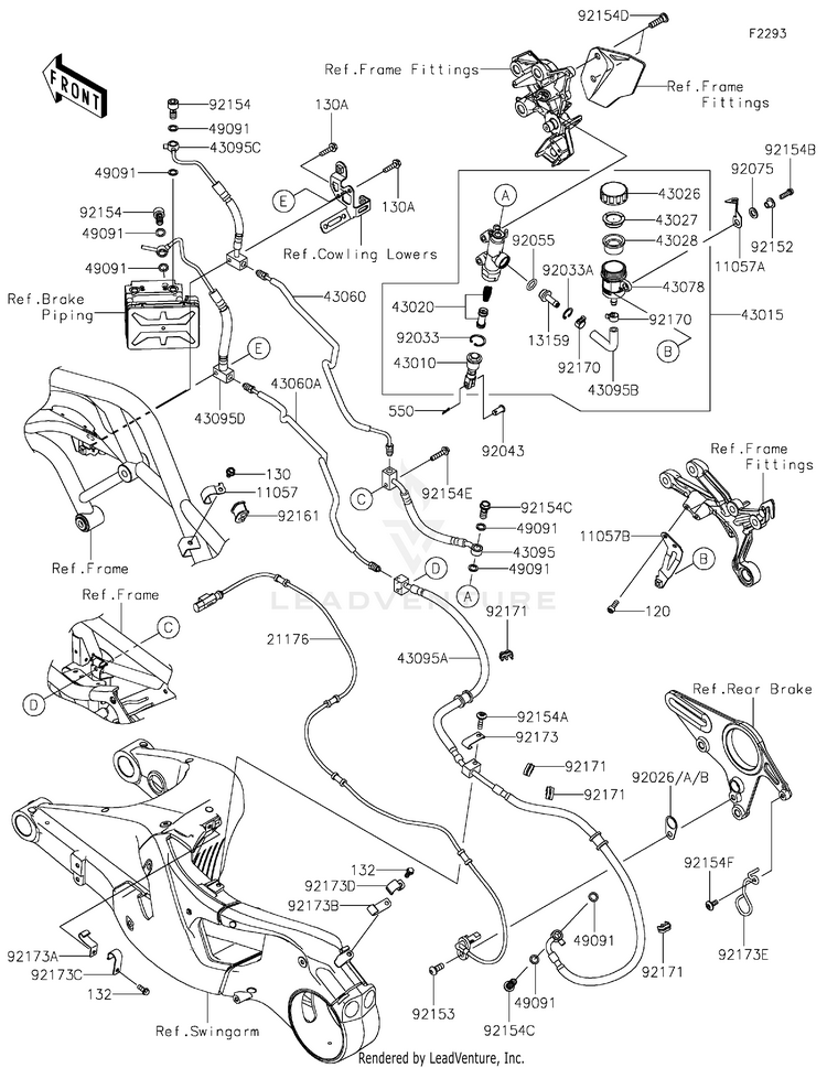 Rear Master Cylinder Schematic