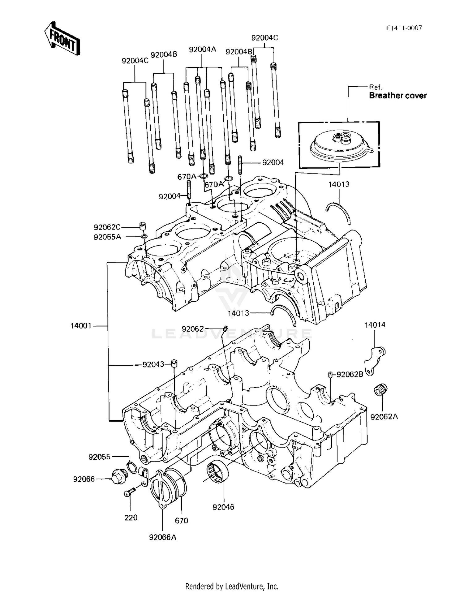 CRANKCASE ('82-'83 A3/A4)
