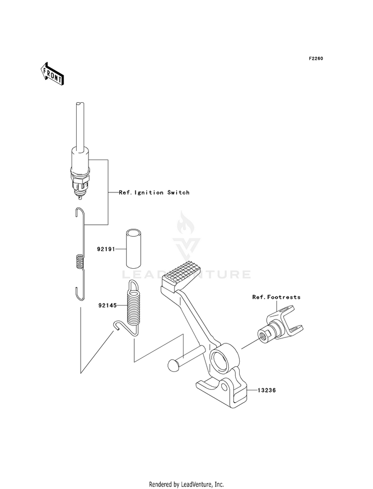 Brake Pedal/Torque Link Schematic