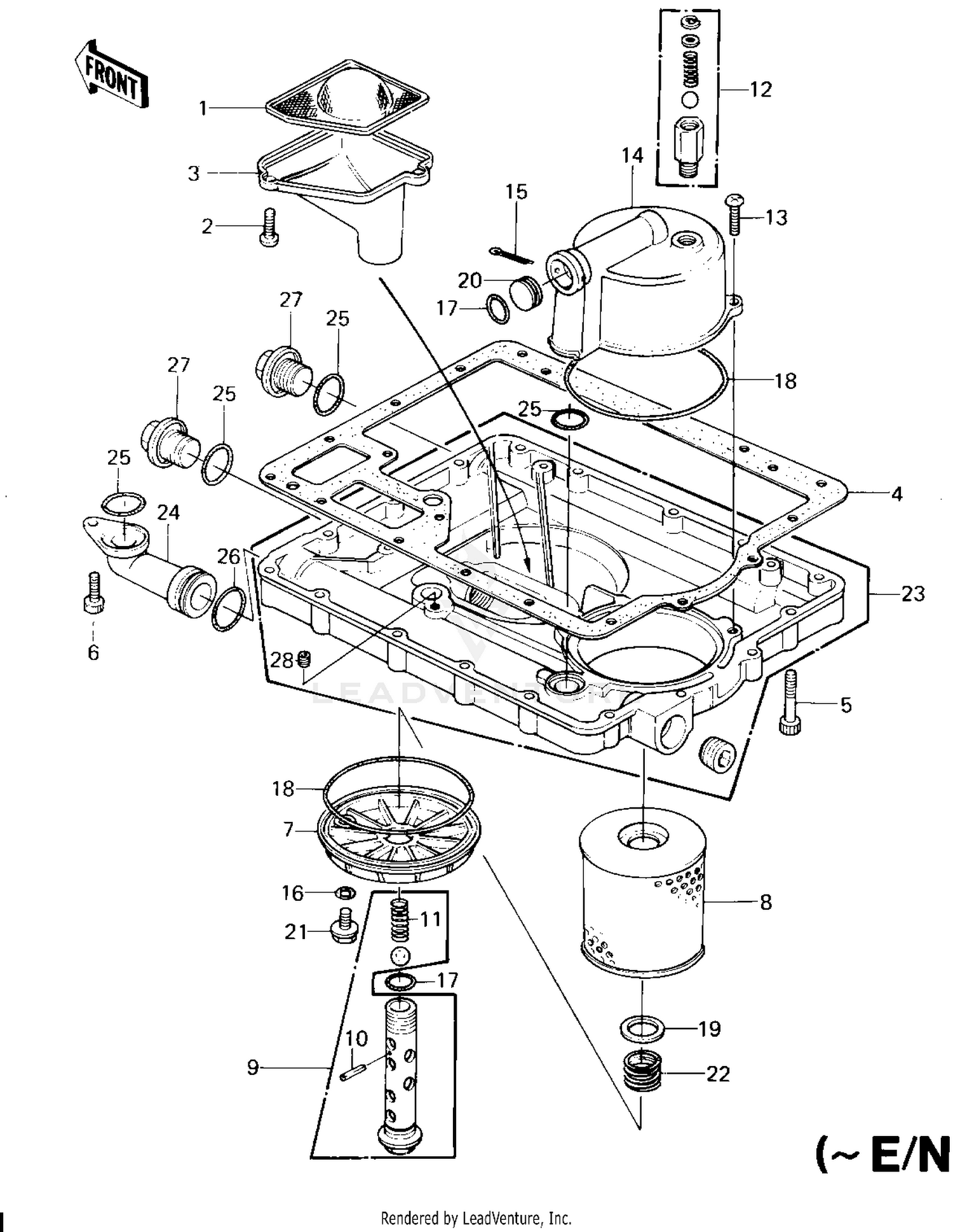 OIL PAN/OIL FILTER (-E/NO. 010637)
