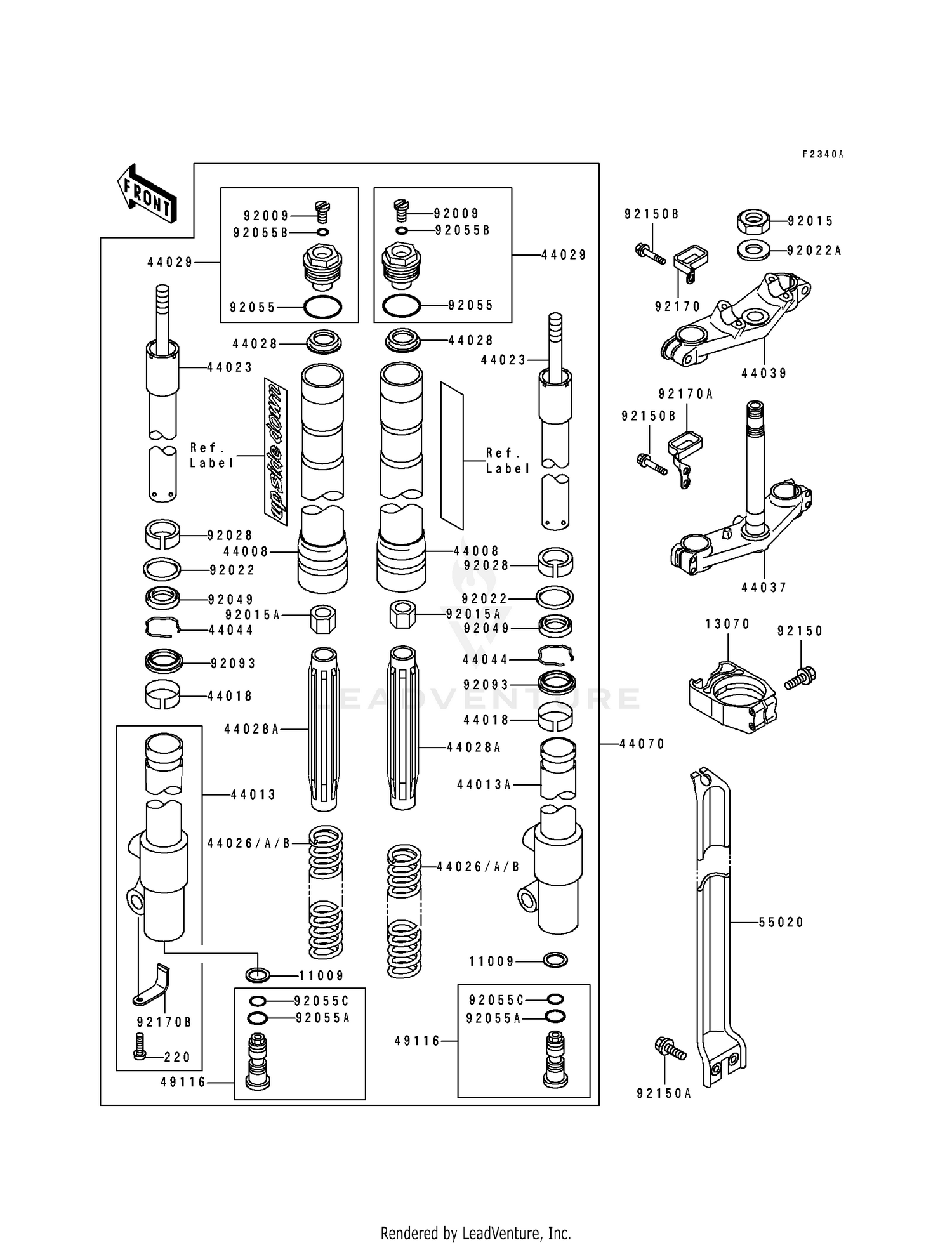 FRONT FORK (KX80-T4)