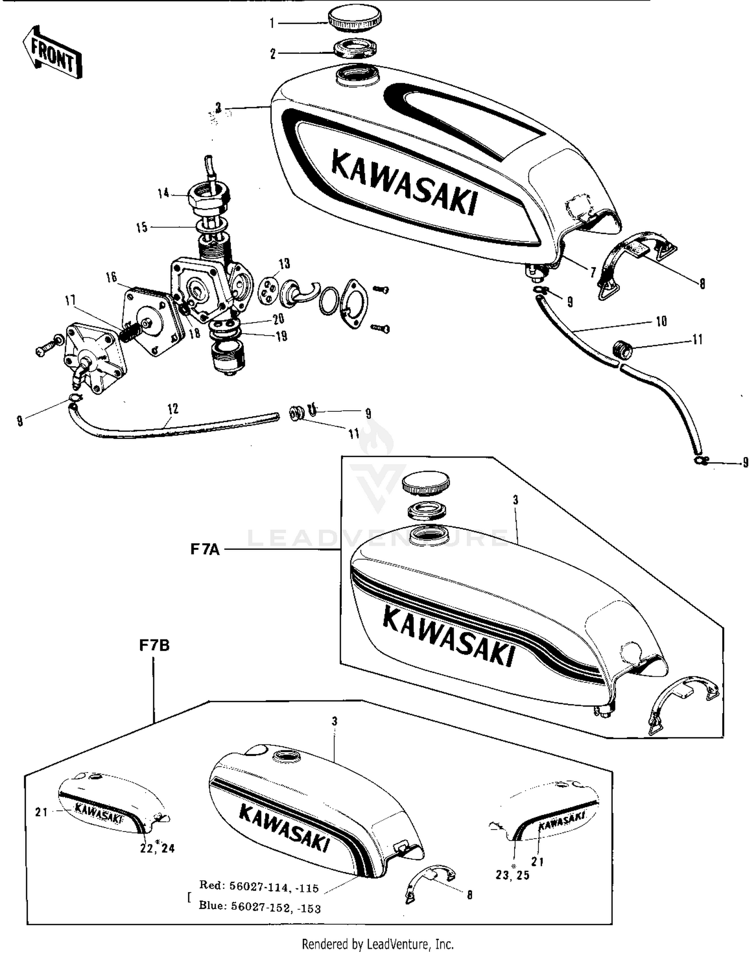 FUEL TANK ('71-'73 F7/F7-A/F7-B)