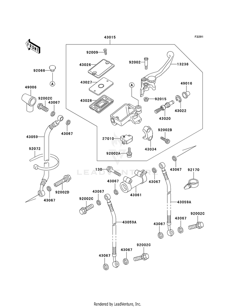 Front Master Cylinder Schematic