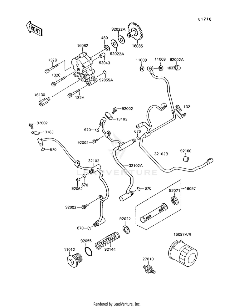 Oil Pump/Oil Filter Schematic