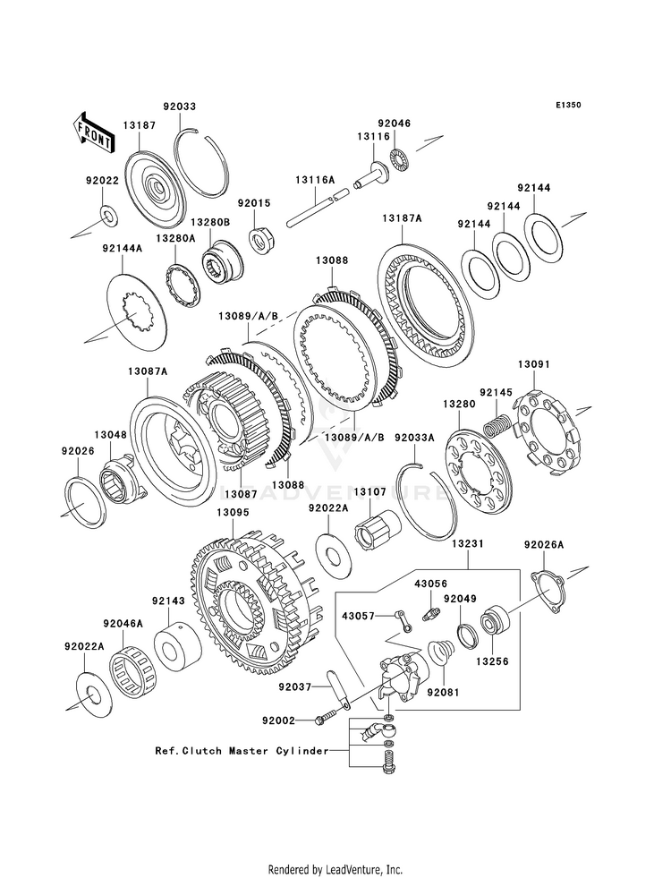 Clutch VN1600D8F Vulcan 1600 Nomad (2008) Schematic