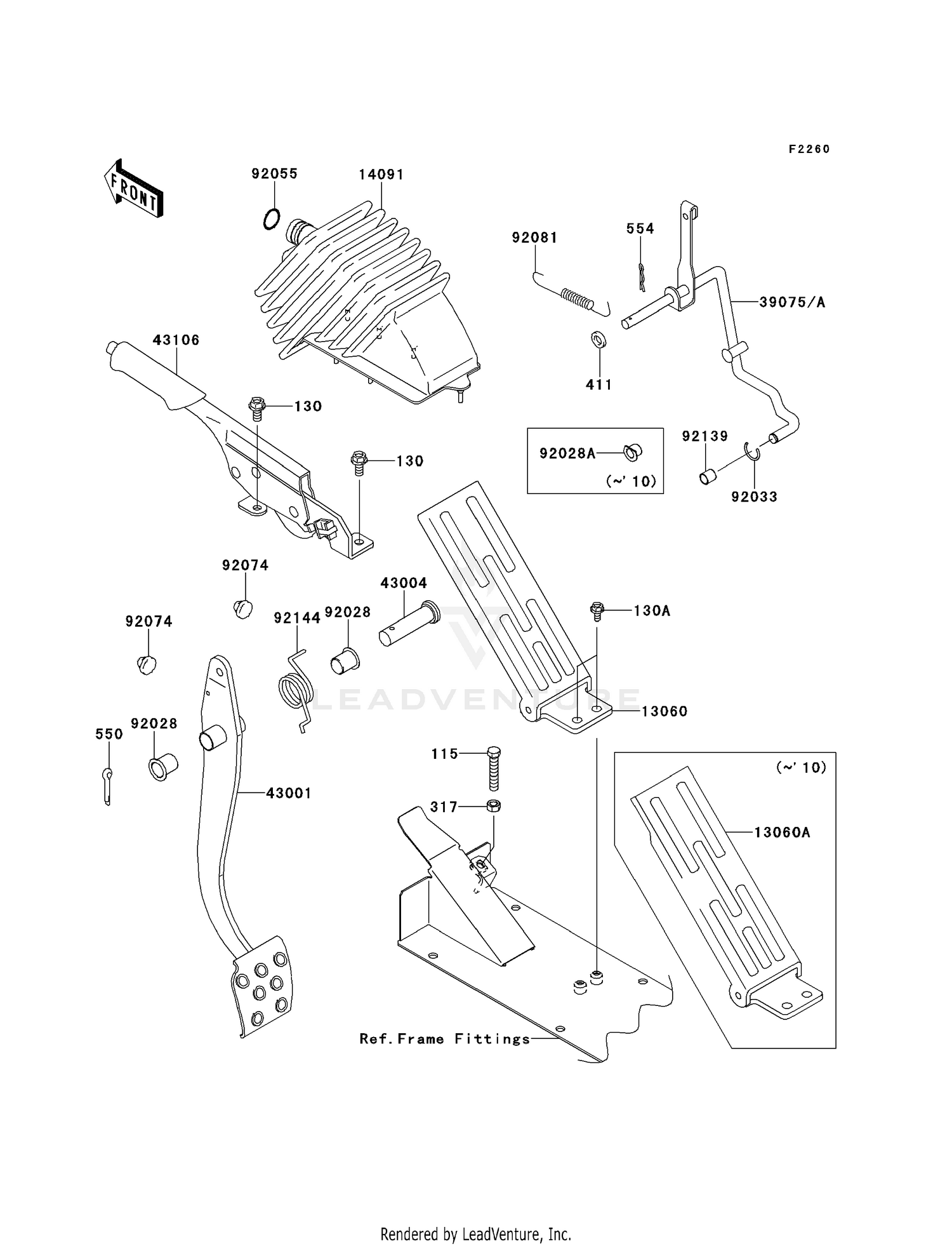 BRAKE PEDAL/THROTTLE LEVER