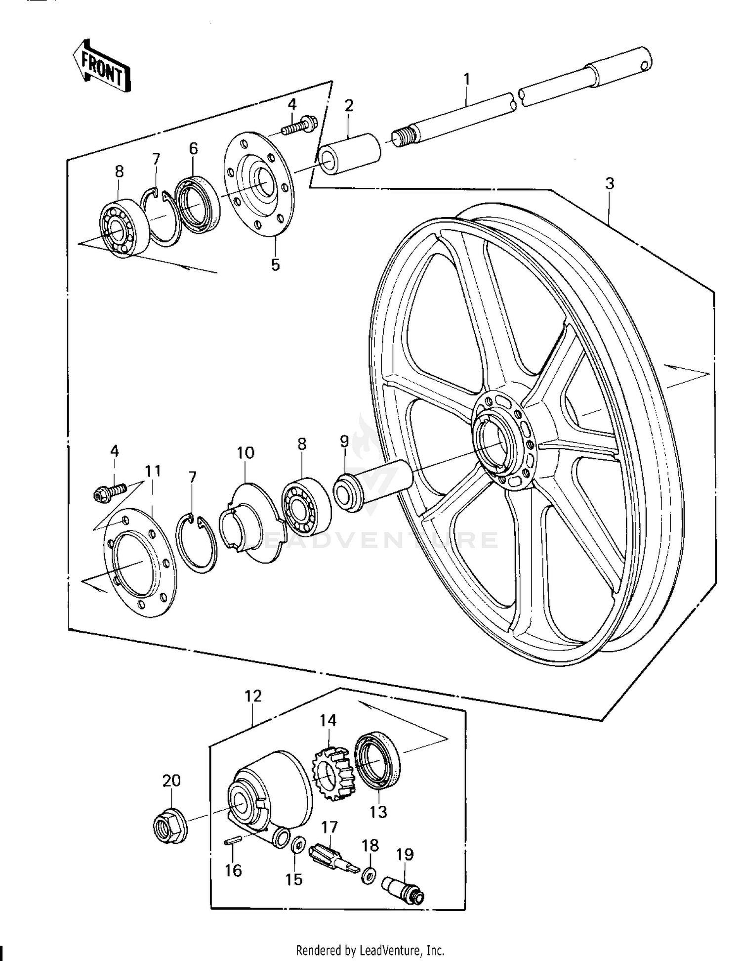 FRONT WHEEL/HUB