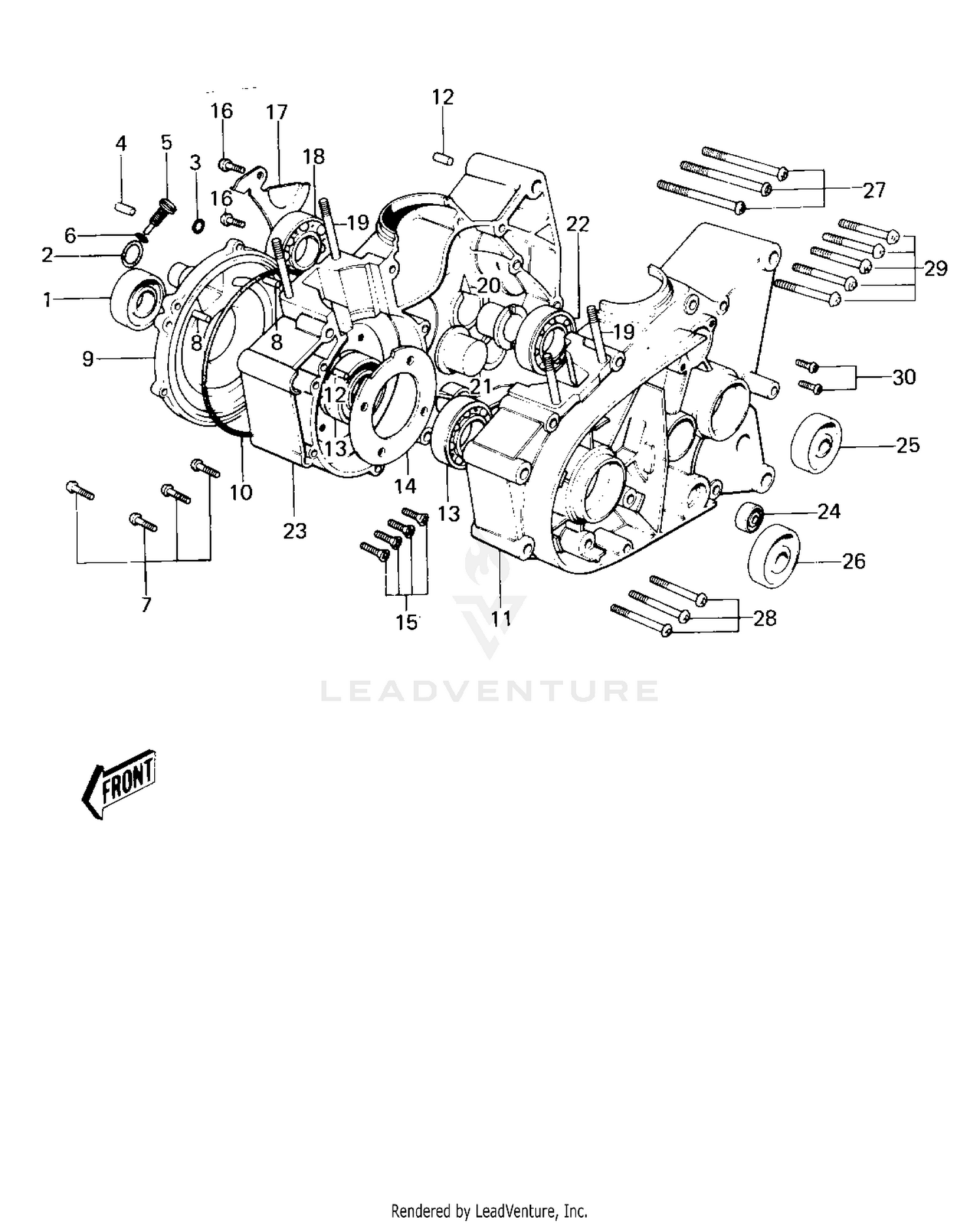 CRANKCASE (KM100-A1/A2)