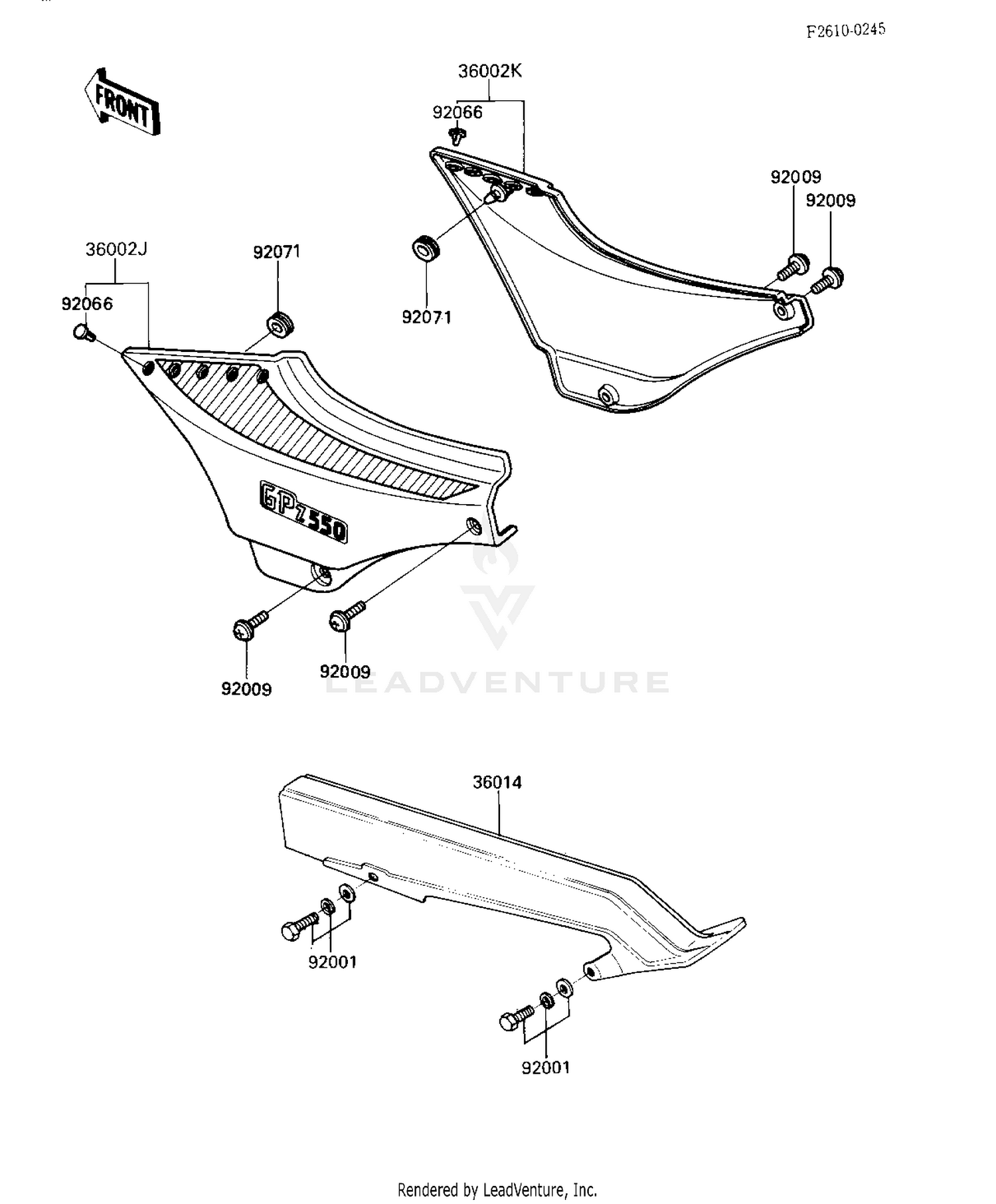 SIDE COVERS/CHAIN COVER (ZX550-A3, CANAD