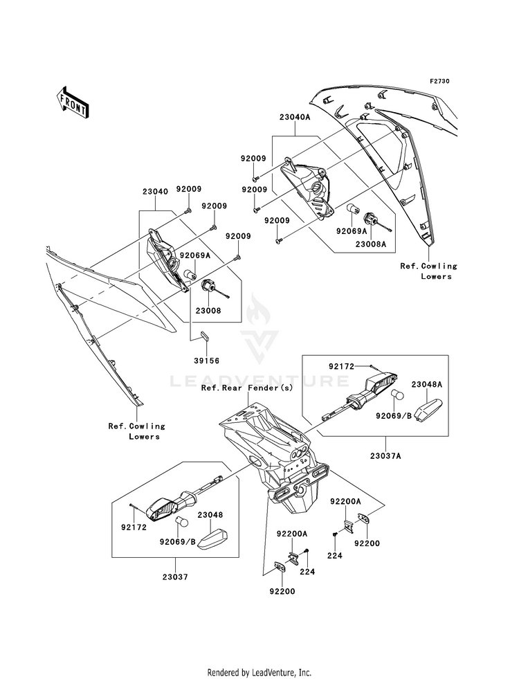 Turn Signals EX300BEF Ninja 300 ABS (2014) Schematic