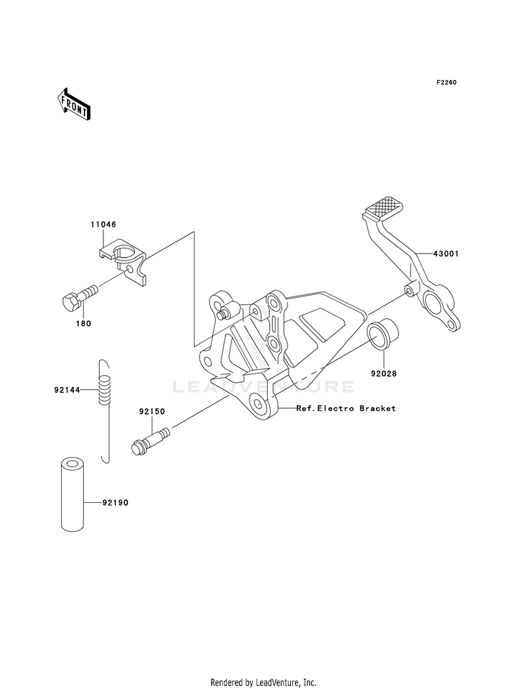 Brake Pedal/Torque Link Schematic