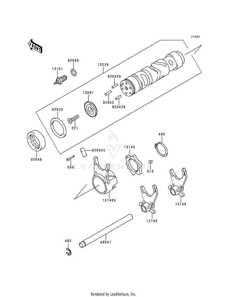 Change Drum/Shift Fork Schematic