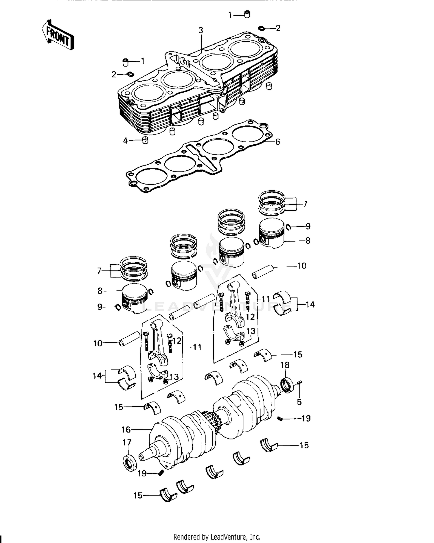 CYLINDERS/PISTONS/CRANKSHAFT