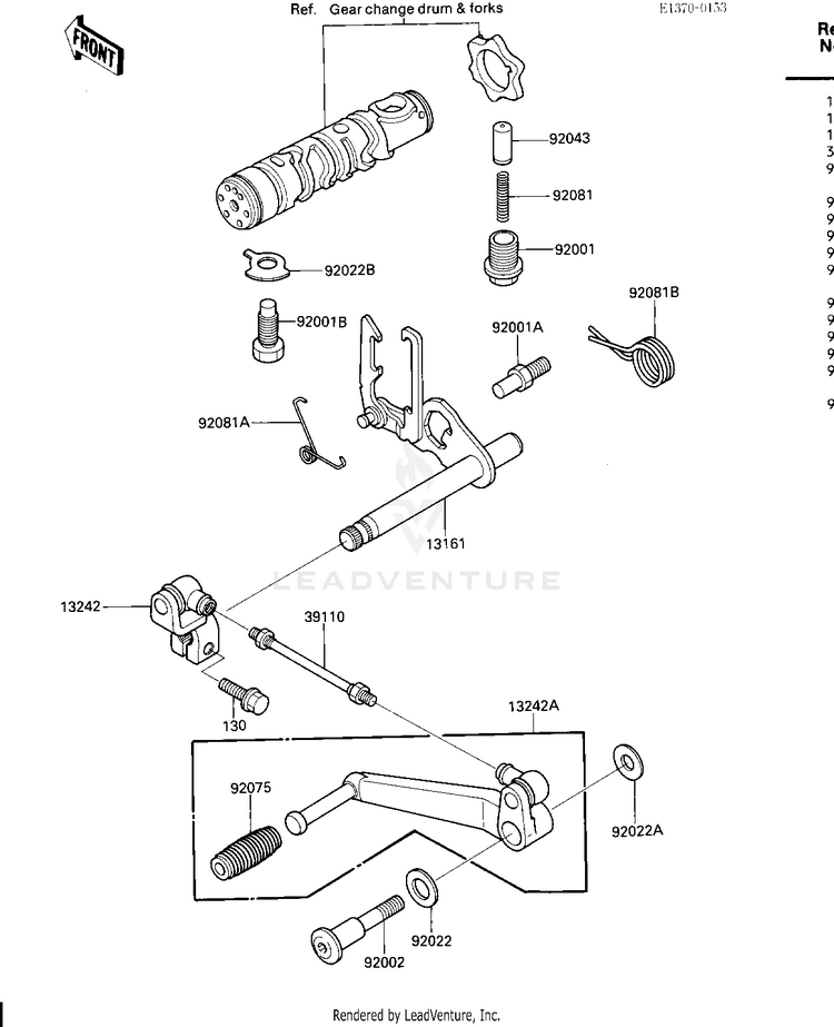 Gear Change Mechanism Schematic