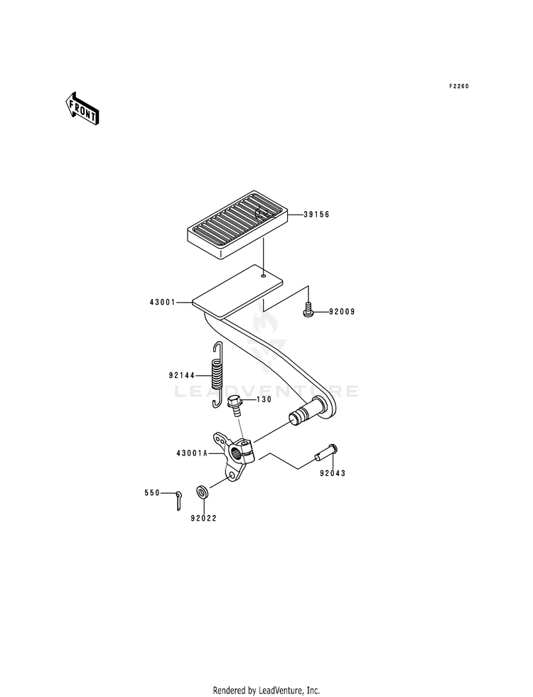 Brake Pedal/Torque Link Schematic