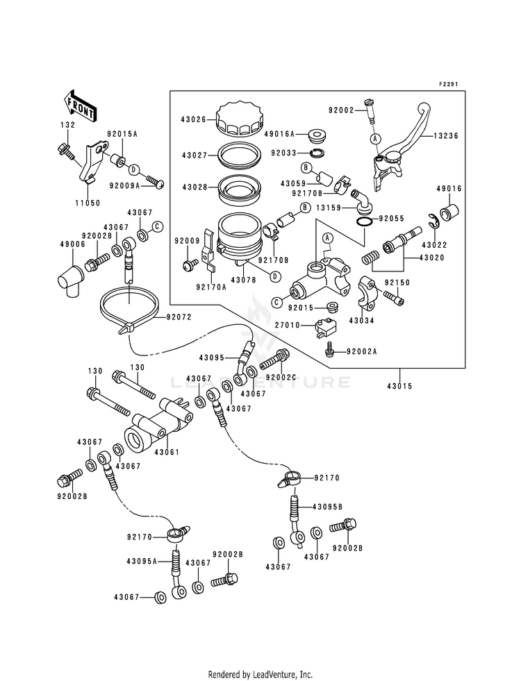 Front Master Cylinder Schematic