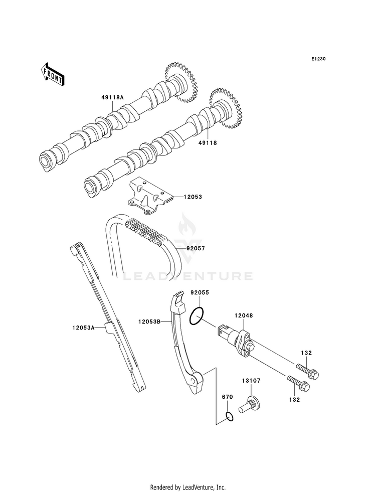 Camshaft(S)/Tensioner Schematic