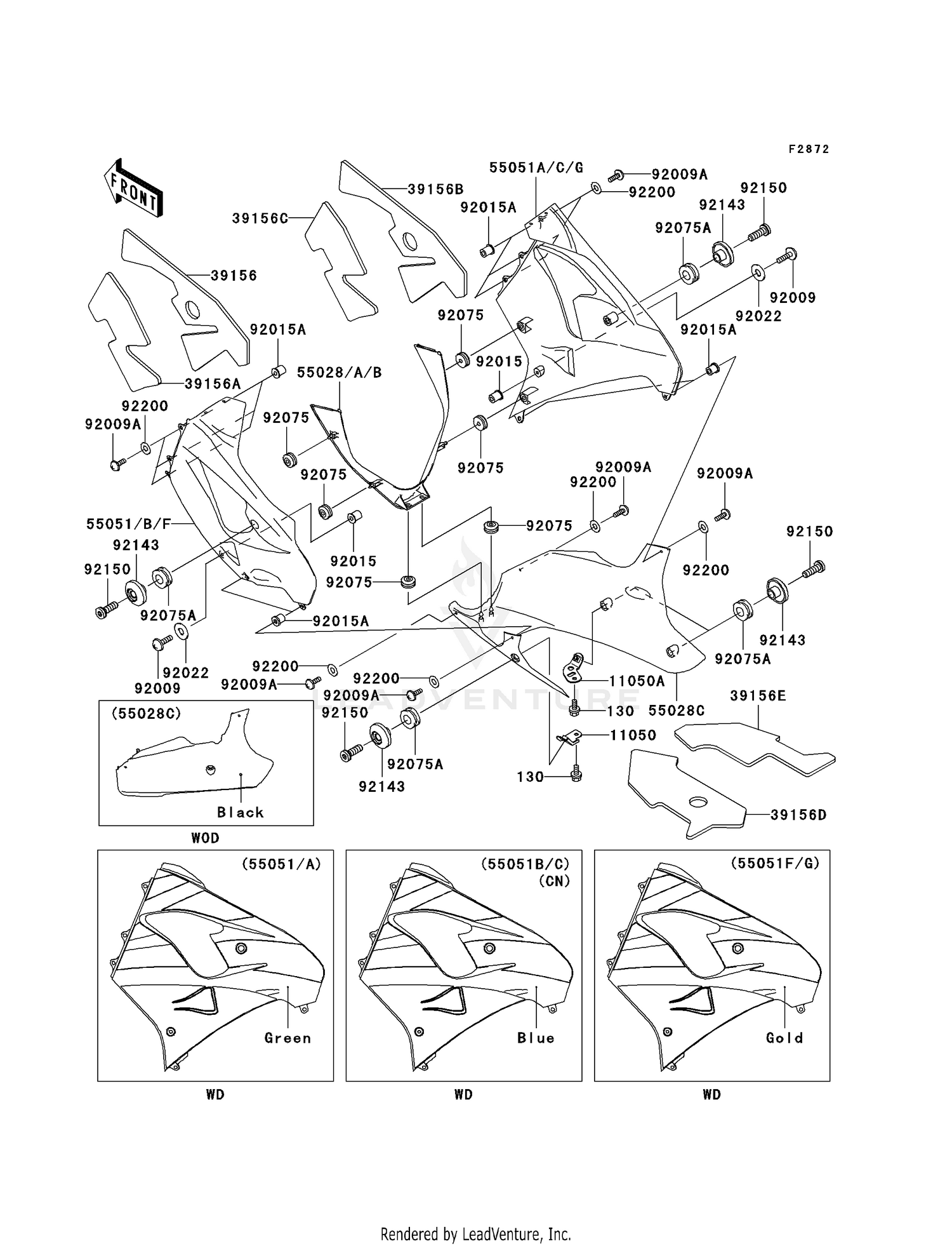 COWLING LOWERS (ZX900-F1)