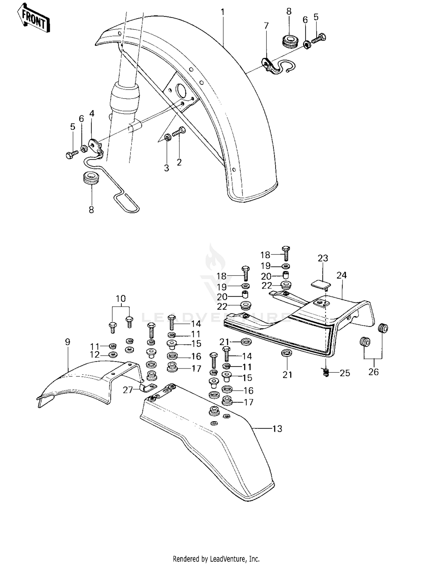 FENDERS/SEAT COVER ('78 D1)