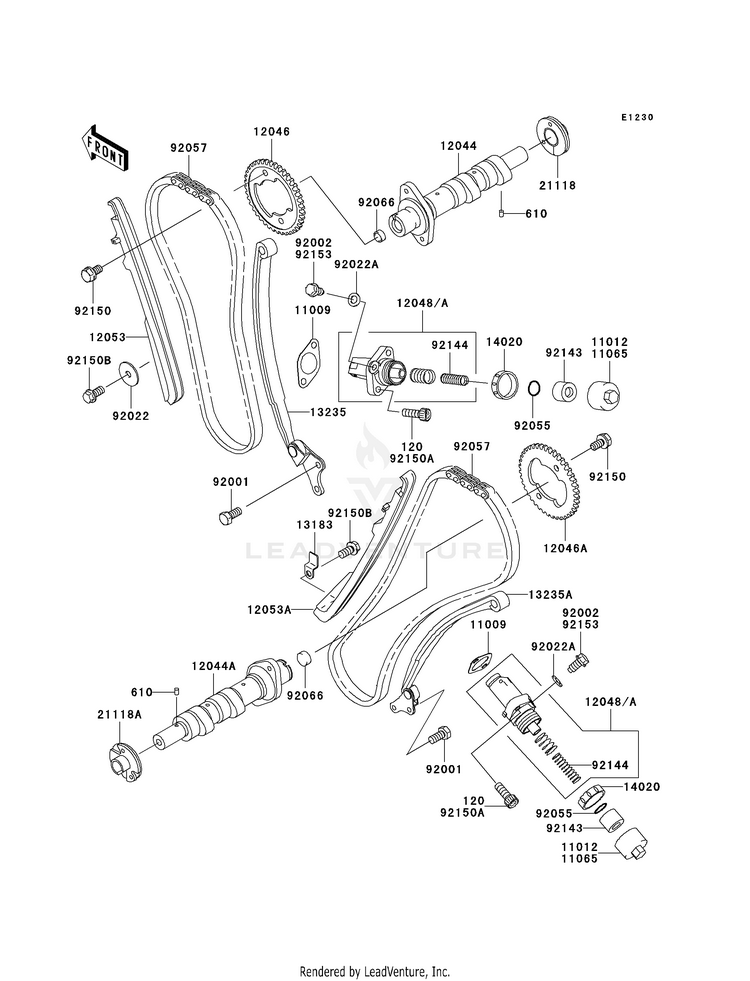 Camshaft(S)/Tensioner Schematic