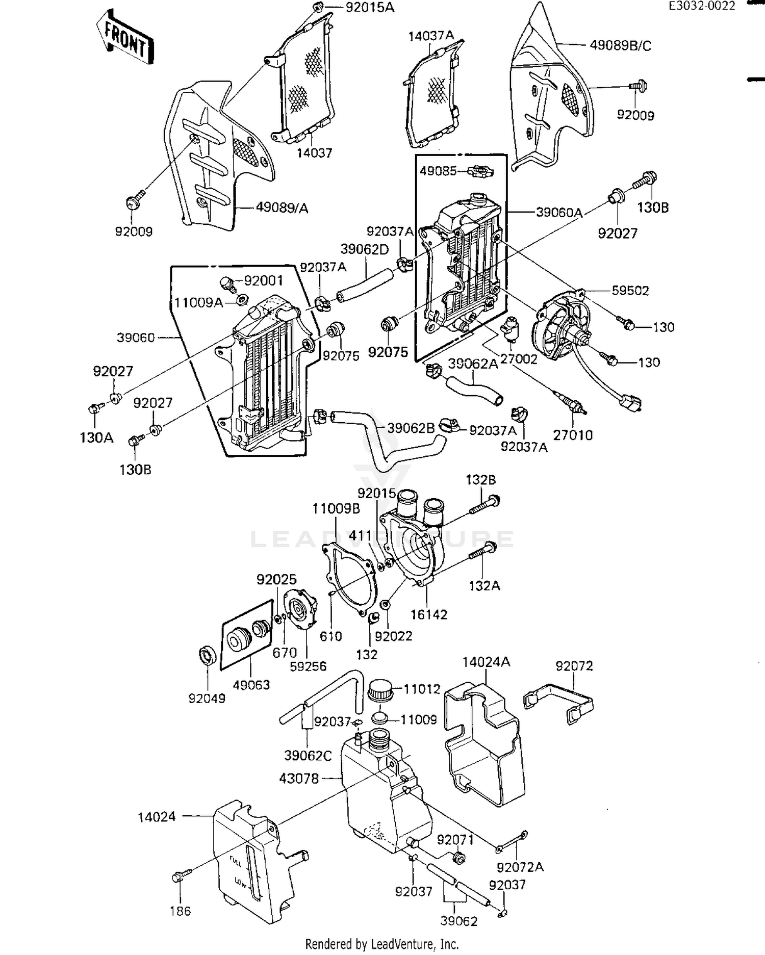 RADIATORS/FAN/COOLANT TANK/WATER PUMP