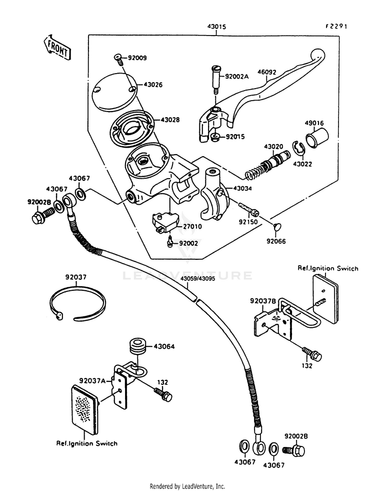 Front Master Cylinder Schematic