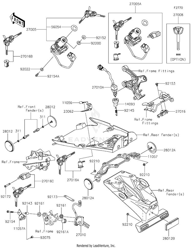 Ignition Switch/Locks/Reflectors Schematic