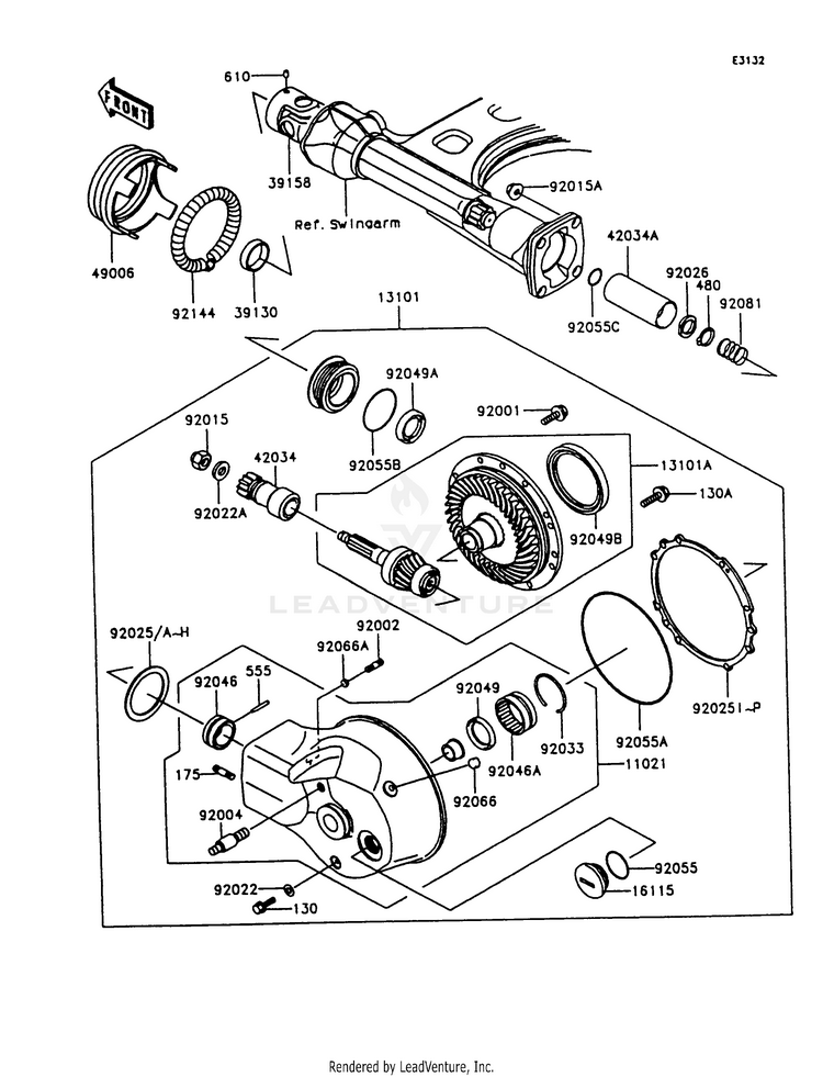 Drive Shaft/Final Gear Schematic