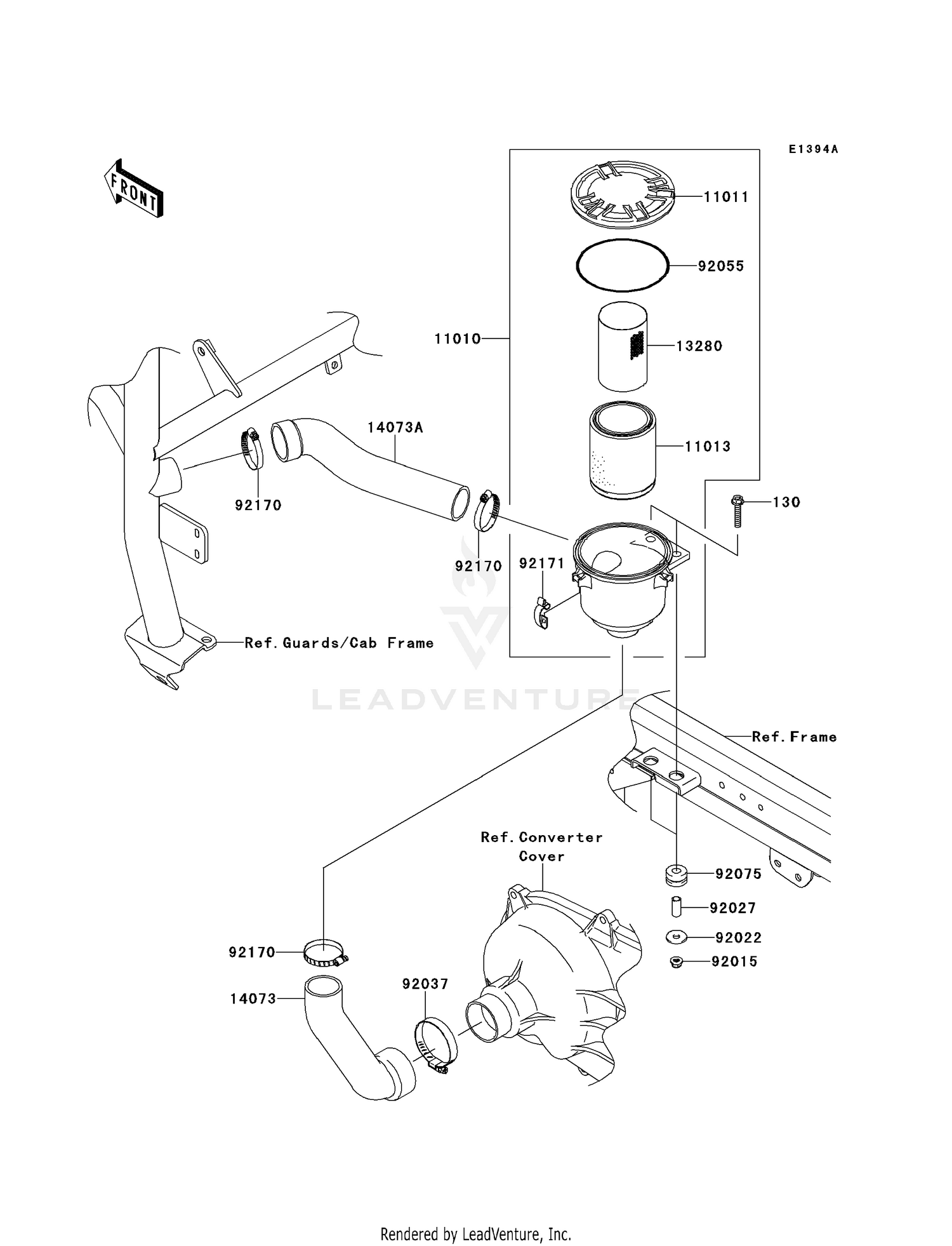AIR CLEANER-BELT CONVERTER (FBF-FDF)