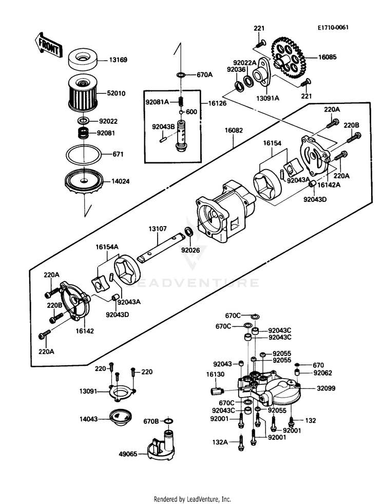 Oil Pump/Oil Filter Schematic