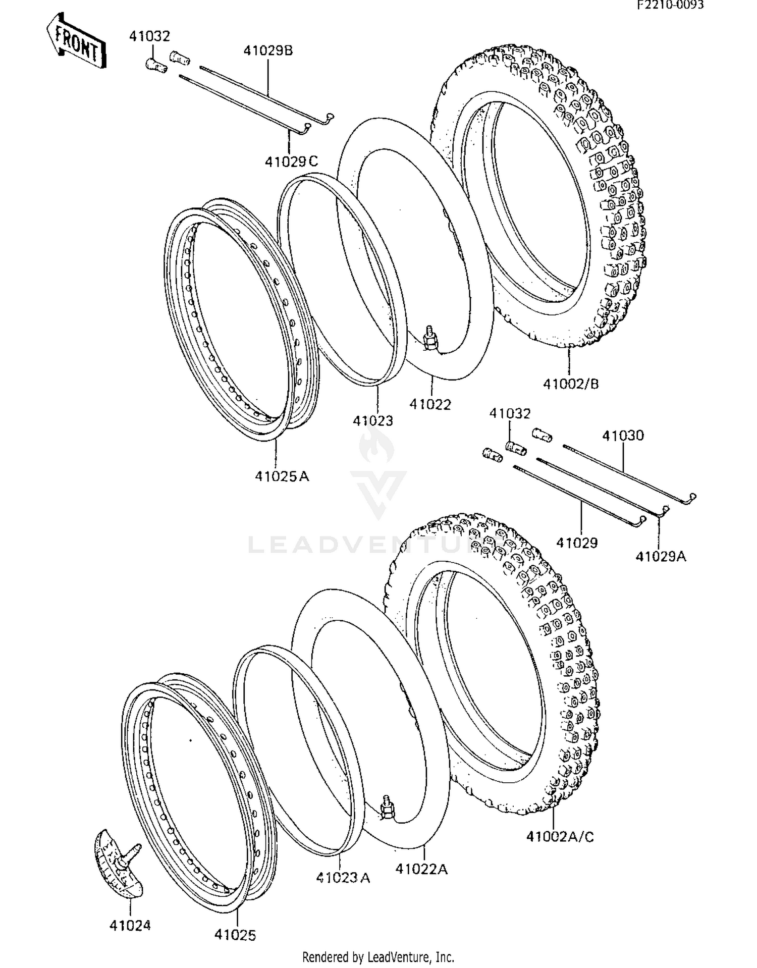 WHEELS/TIRES ('85 KX80-E3)