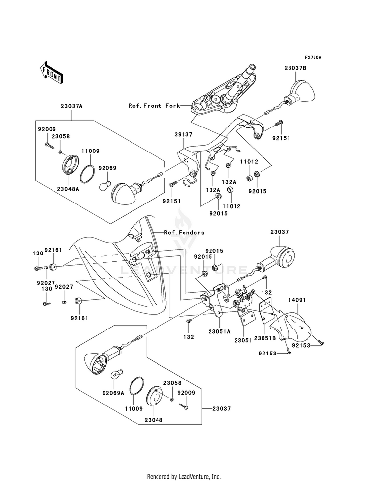 Turn Signals (Jkavn2b1 7a016370-) Schematic
