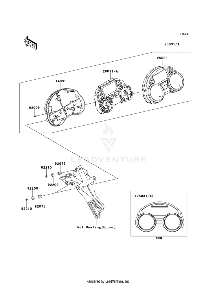 Meter(S) ZX1400EDF Ninja ZX-14R (2013) Schematic